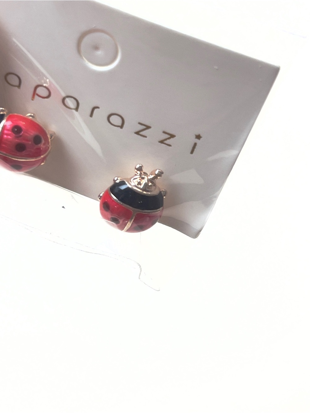Ladybug Stud Earrings - Picture 2 of 7